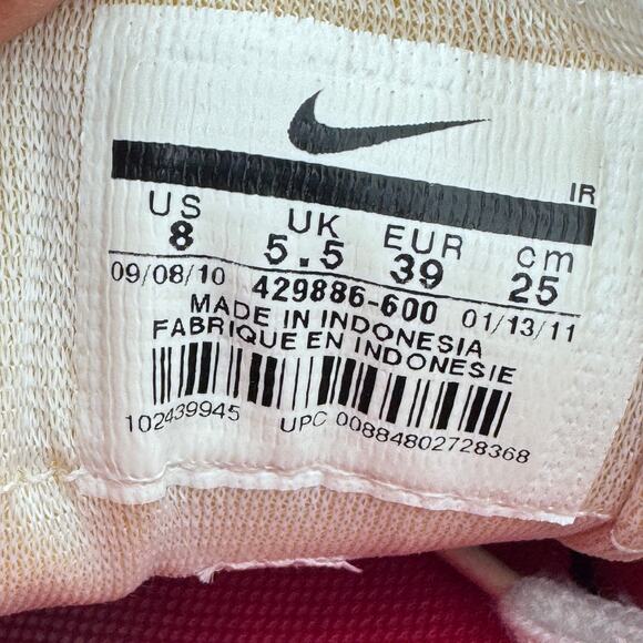 Nike Tenkay Low Sneakers Shoes Womens 8 Red White Lace Up Rubber Sole 429886-600 - Picture 12 of 12